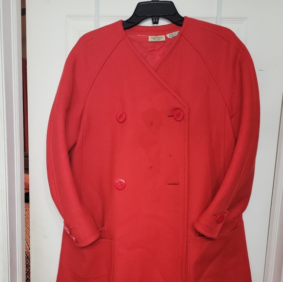 VALENTINO couture red car coat - Picture 7 of 7